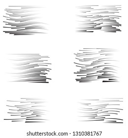 Speed Lines in arrow Form . Vector Illustration .Technology  Logo . Design element . Abstract Geometric shape . 