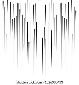 Speed Lines in arrow Form . Vector Illustration .Technology  Motion Logo . Design element . Vertical stripes . Abstract Geometric shape . 