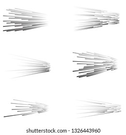 Speed Lines in arrow Form . Vector Illustration .Technology  Logo . Design element . Abstract Geometric shape . 
