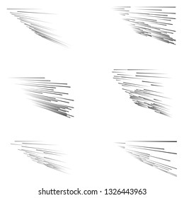 Speed Lines in arrow Form . Vector Illustration .Technology  Logo . Design element . Abstract Geometric shape . 