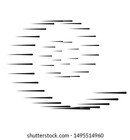 Speed Lines in arrow Form . Vector Illustration .Technology  Logo . Design element . Abstract Geometric shape .
