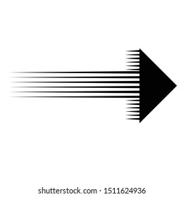 Speed Lines in arrow Form . Vector Illustration .Technology  Logo . Design element . Abstract Geometric shape . 