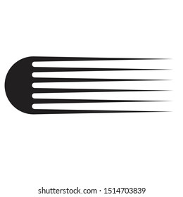 Speed Lines in arrow Form . Vector Illustration .Technology  Logo . Design element . Abstract Geometric shape . 