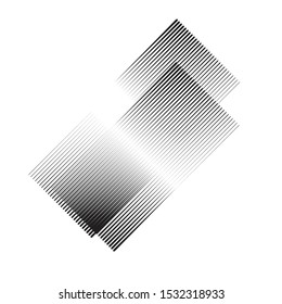 Speed Lines in arrow Form . Vector Illustration .Technology  Logo . Design element . Abstract Geometric shape . 