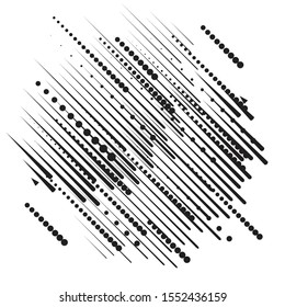 Speed Lines in arrow Form . Vector Illustration .Technology  Logo . Design element . Abstract Geometric shape .