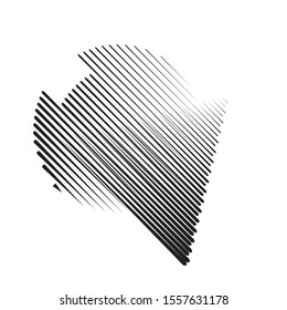 Speed Lines in arrow Form . Vector Illustration .Technology  Logo . Design element . Abstract Geometric shape . 