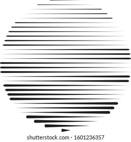 Speed Lines in arrow Form . Vector Illustration .Technology  Logo . Design element . Abstract Geometric shape . 
