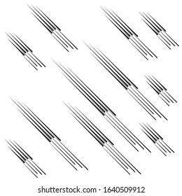 Speed Lines in arrow Form . Vector Illustration .Technology  Logo . Design element . Abstract Geometric shape . 
