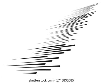Speed Lines in arrow Form . Vector Illustration .Technology  Logo . Design element . Abstract Geometric shape . 