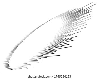 Speed Lines in arrow Form . Vector Illustration .Technology  Logo . Design element . Abstract Geometric shape . 