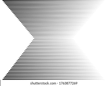 Speed Lines in arrow Form . Vector Illustration .Technology  Logo . Design element . Abstract Geometric shape . 