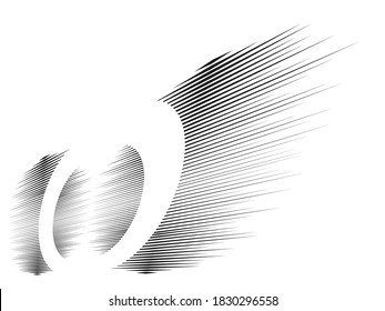 Speed Lines in arrow Form . Vector Illustration .Technology  Logo . Design element . Abstract Geometric shape . 