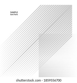 Speed Lines in arrow Form . Vector Illustration .Technology  Logo . Design element . Abstract Geometric shape . 