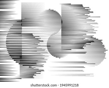Speed Lines in arrow Form . Vector Illustration .Technology  Logo . Design element . Abstract Geometric shape . 