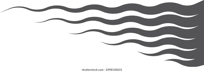 Speed lines. Black comic motion. Fast symbol