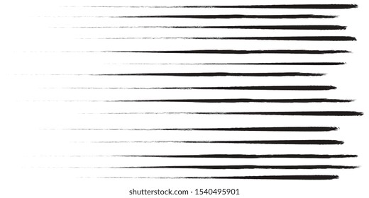 Speed lines. Black vector lines on white background. Grunge vector template for web and graphic designs.
