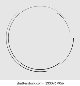 Speed Lines in Circle Form . Spiral Vector Illustration .Technology round Logo . Design element . Abstract Geometric shape . Striped border frame for image