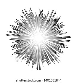 Speed Lines in Circle Form . Spiral Vector Illustration .Technology round Logo . Design element . Abstract Geometric shape . Striped border frame for image