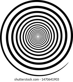 Speed Lines in Circle Form . Spiral Vector Illustration .Technology round Logo . Design element . Abstract Geometric shape . Striped border frame for image