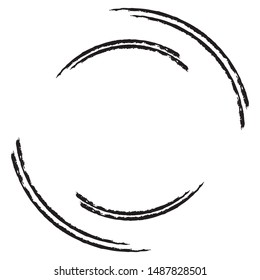 Speed Lines in Circle Form . Spiral Vector Illustration .Technology round Logo . Design element . Abstract Geometric shape . Striped border frame