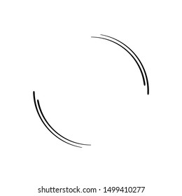 Speed Lines in Circle Form . Spiral Vector Illustration .Technology round Logo . Design element . Abstract Geometric shape . Striped border frame