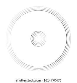 Speed Lines in Circle Form . Spiral Vector Illustration .Technology round Logo . Design element . Abstract Geometric shape . Striped border frame