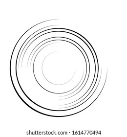 Geschwindigkeitslinien in Circle Form . Spiral Vektorillustration Illustration .Technology Rundlogo . Design-Element. Abstrakte Geometrische Form. Streifenrahmen