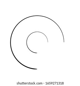 Geschwindigkeitslinien in Circle Form . Spiral Vektorillustration Illustration .Technology Rundlogo . Design-Element. Abstrakte Geometrische Form. Streifenrahmen