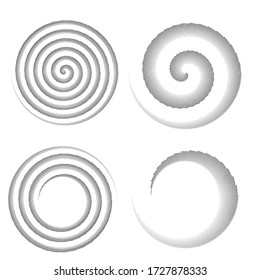 Líneas de velocidad en forma de círculo . Ilustración de vectores espirales .Logo de ronda tecnológica . Elemento de diseño. Resumen Forma geométrica . Marco de borde rayado
