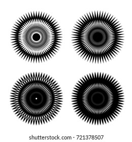 Speed Lines in Circle Form . Spiral Vector Illustration .Technology round Logo . Design element . Abstract Geometric shape