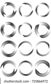 Speed Lines in Circle Form . Spiral Vector Illustration .Technology round Logo . Design element . Abstract Geometric shape . Circular arrows