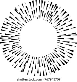 Speed Lines in Circle Form . Spiral Vector Illustration .Technology round Logo . Design element . Abstract Geometric shape . Circular arrows