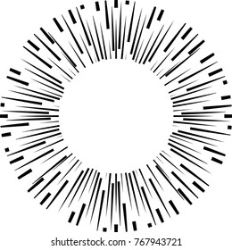 Speed Lines in Circle Form . Spiral Vector Illustration .Technology round Logo . Design element . Abstract Geometric shape . Circular arrows