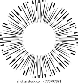 Speed Lines in Circle Form . Spiral Vector Illustration .Technology round Logo . Design element . Abstract Geometric shape . Circular arrows
