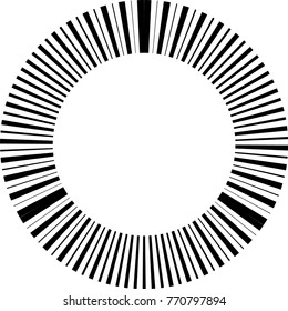 Speed Lines in Circle Form . Spiral Vector Illustration .Technology round Logo . Design element . Abstract Geometric shape . Circular arrows