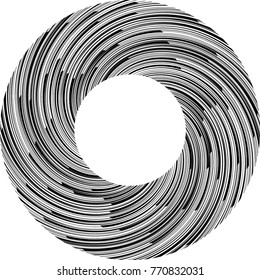 Speed Lines in Circle Form . Spiral Vector Illustration .Technology round Logo . Design element . Abstract Geometric shape . Circular arrows