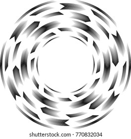 Speed Lines in Circle Form . Spiral Vector Illustration .Technology round Logo . Design element . Abstract Geometric shape . Circular arrows