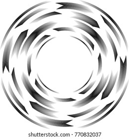 Speed Lines in Circle Form . Spiral Vector Illustration .Technology round Logo . Design element . Abstract Geometric shape . Circular arrows