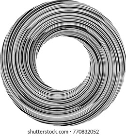 Speed Lines in Circle Form . Spiral Vector Illustration .Technology round Logo . Design element . Abstract Geometric shape . Circular arrows