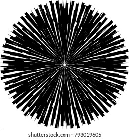 Speed Lines in Circle Form . Spiral Vector Illustration .Technology round Logo . Design element . Abstract Geometric shape 