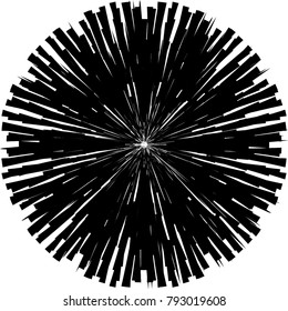 Speed Lines in Circle Form . Spiral Vector Illustration .Technology round Logo . Design element . Abstract Geometric shape 