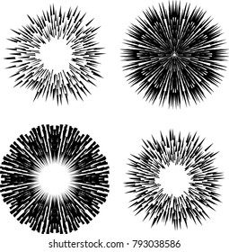 Speed Lines in Circle Form . Spiral Vector Illustration .Technology round Logo . Design element . Abstract Geometric shape 