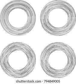Speed Lines in Circle Form . Spiral Vector Illustration .Technology round Logo . Design element . Abstract Geometric shape .
