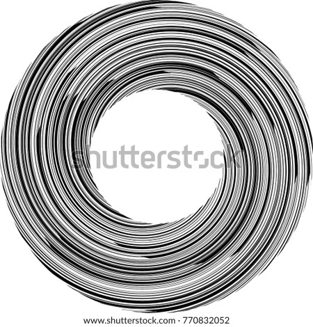 Speed Lines in Circle Form . Spiral Vector Illustration .Technology round Logo . Design element . Abstract Geometric shape . Circular arrows
