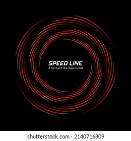 Speed lines in circle form. Technology round Logo. Circular Design element. Set of thick halftone dotted speed lines.