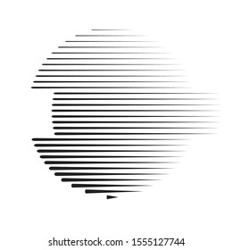 Speed Lines in circle Form . Vector Illustration .Technology  Logo . Design element . Abstract Geometric shape . 