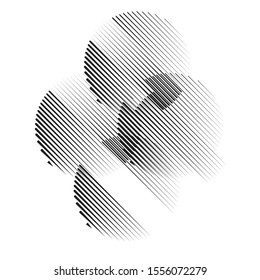 Speed Lines in circle Form . Vector Illustration .Technology  Logo . Design element . Abstract Geometric shape .