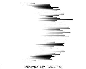Speed Lines in circle Form . Vector Illustration .Technology  Logo . Design element . Abstract Geometric shape . 