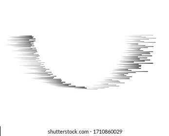 Speed Lines in circular Form . Vector Illustration .Technology  Logo . Design element . Abstract Geometric shape .