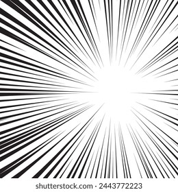 Línea de velocidad de diseño de cómic Elemento de ilustración vectorial